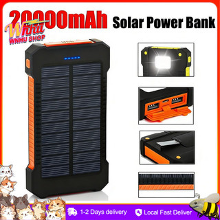 20000mAh Fast Charge Power Bank | Solar & Waterproof Portable Charger High-Speed Charging for Phones