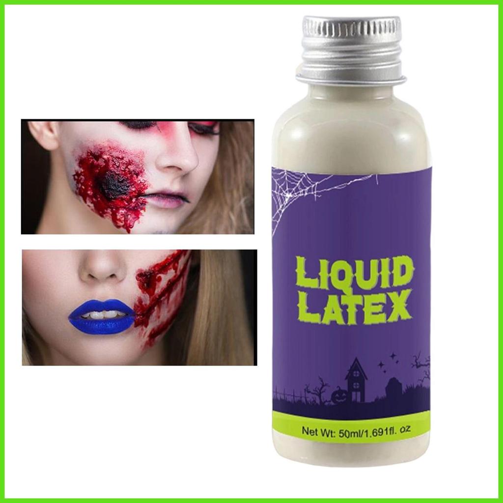 Liquid Latex Body Paint ที่สมจริงปลอมผิว Latex 50ml ปลอมรอยแผลเป็นทําอุปกรณ์สําหรับศิลปินการถ่ายภาพร