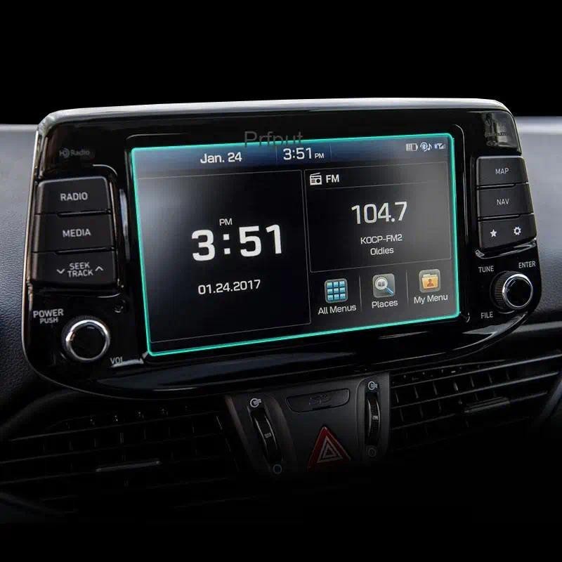 8 นิ้วสําหรับ Hyundai i30 Fastback N 2018 19 2020 รถ GPS นําทางฟิล์มป้องกันกระจกนิรภัยป้องกันหน้าจอป