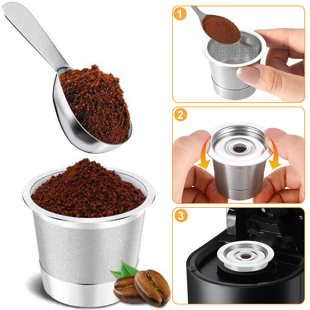 สแตนเลสรีฟิลสําหรับ Keurig Classic K Cup เหมาะสําหรับ Keurig 1.0. เบรกกาแฟสํานักงาน