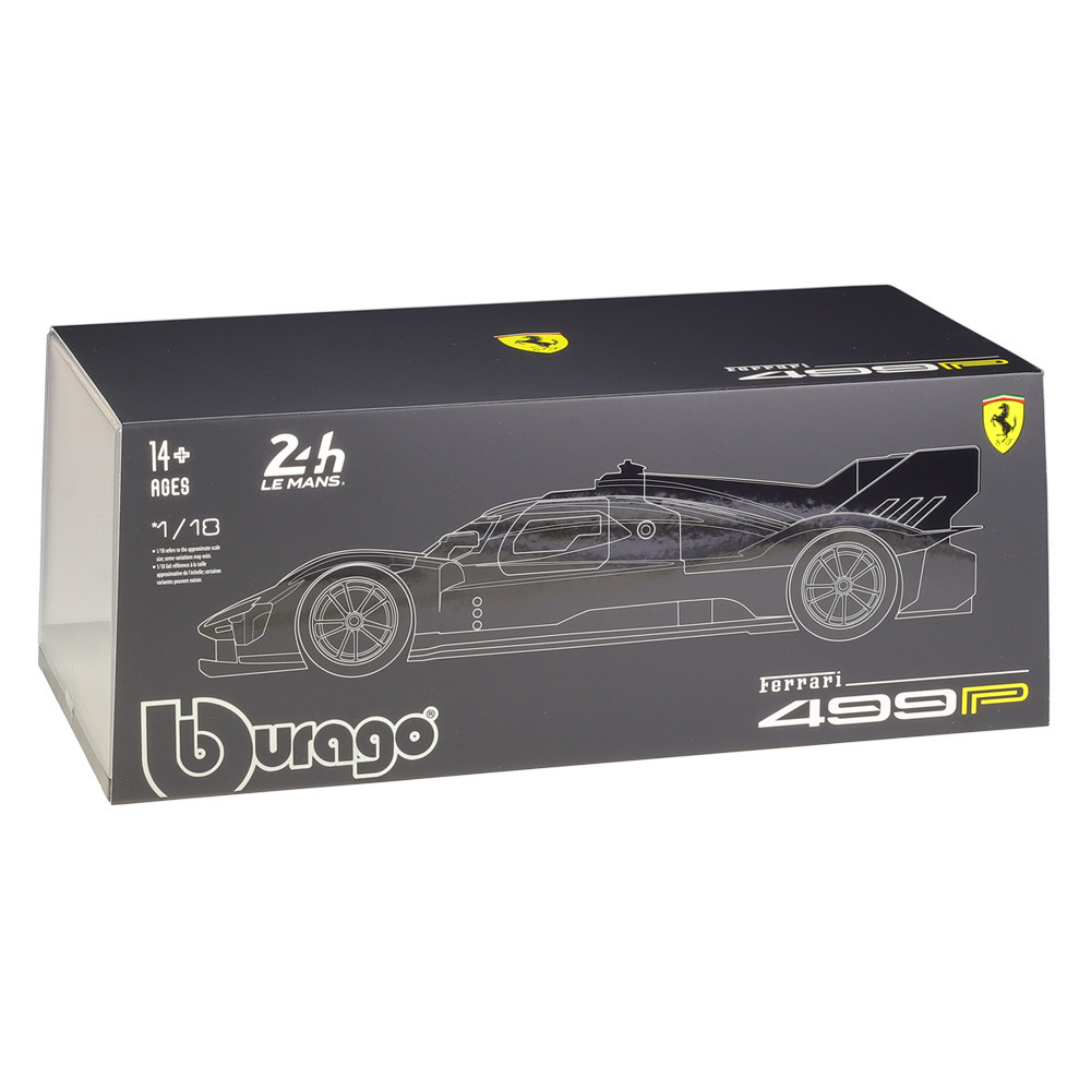 1: 18 Leman Endurance Race 499P รถแข่งจําลองรถโลหะผสมรุ่น Plexiglass Box Hardcover Edition