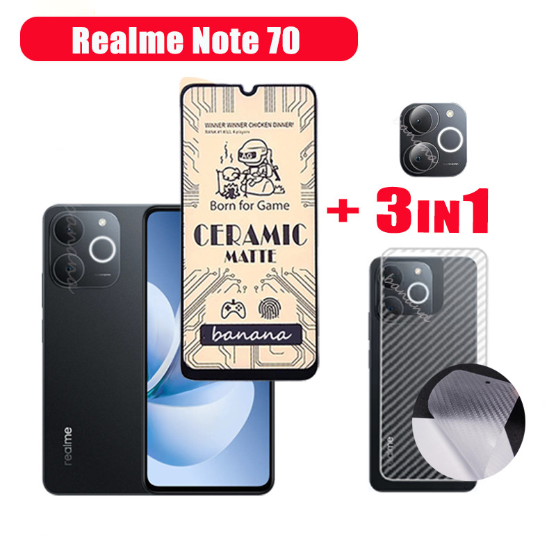 Realme Note 70/70TกระจกนิรภัยRealmeหมายเหตุ 70Tหมายเหตุ 60 60X 50 Realme C75 C65 C63 C61 ป้องกันหน้า