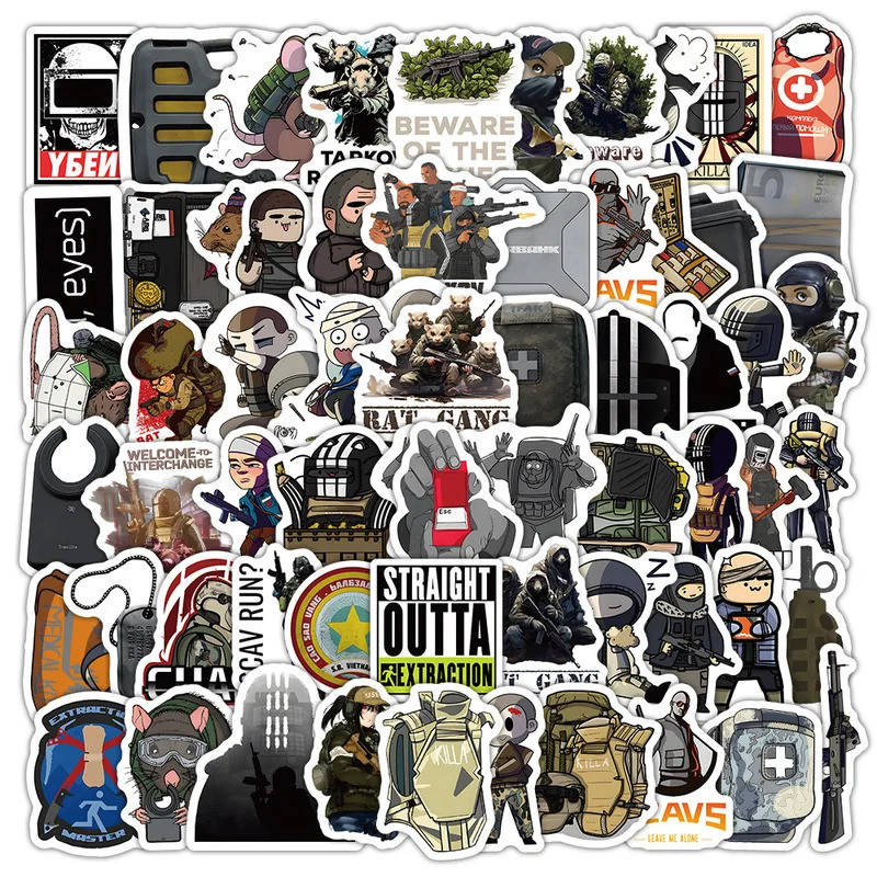10/30/50/100PCS Escape From Tarkov Stickers Cartoon Game Sitkcer Luggage Laptop Phone Guitar Car Bik