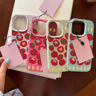 มะเขือเทศน่ารัก🍅 Silicone TPU เคสไอโฟน For iPhone 11 17 16 1…