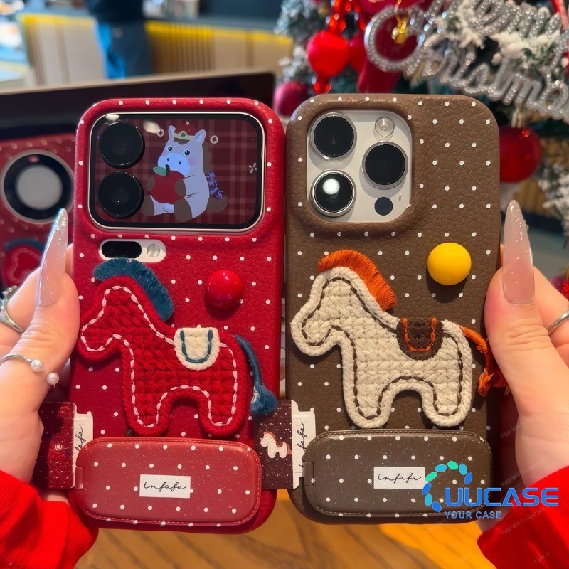 เคสโทรศัพท์สําหรับiPhone 16Pro 17Pro Max 11 12 13 14Plus 15Pro XR XS Max 7 8Plusน่ารักปักสัตว์ฝาครอบโทรศัพท์เพื่อนสาวน่ารักการ์ตูนสร้อยข้อมือXLZW