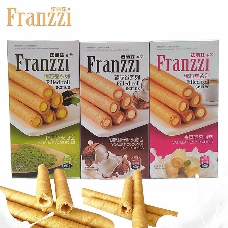 2026 สินค้าใหม่ Fariz 60g แซนวิชม้วน Casual Vanilla Yogurt รสชา Boxed Coconut Biscuits Office Snacks