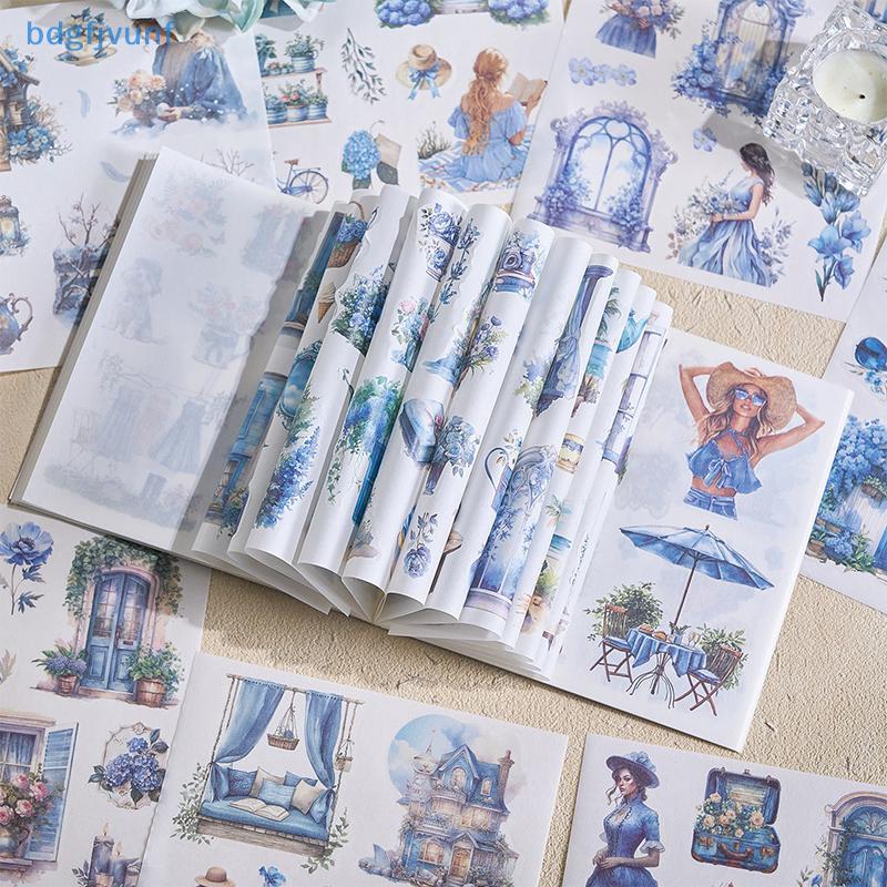 BDGF Garden Journal Stiers, 50 แผ่น Washi Junk Journaling Stier Book,สมุดภาพ,สีน้ํา Scrapbooking สํา