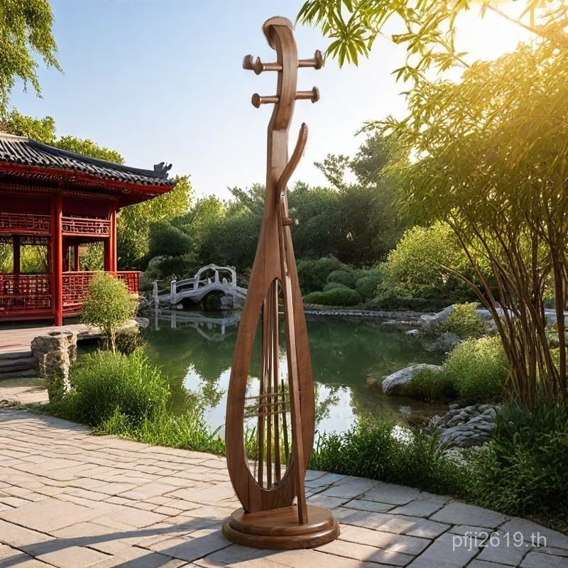 ใหม่สไตล์จีนโมเดิร์นแขวนไม้เนื้อแข็งโครงสร้าง Coat Rack เฟอร์นิเจอร์ Zen สไตล์จีนห้องนอน Villa Tenon