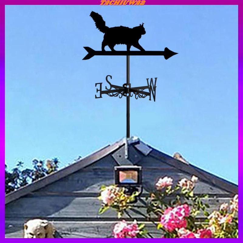 [Tachiuwa2] Cat Metal Weathervane Retro Roof Mount Weather Vane, Wind Vane, Wind Vane, Wind Directio