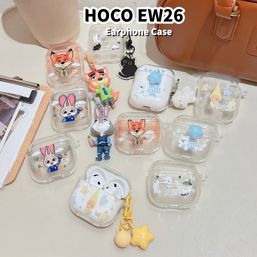 READY STOCK!นําไปใช้กับ HOCO EW26 เคส Case เคสหูฟัง การ์ตูนง่าย ซิลิโคนนุ่ม เคส เคสหูฟัง
