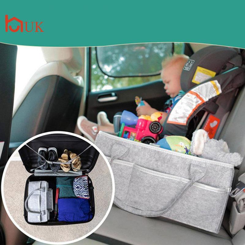 UK Baby Diaper Wipes Bag Caddy Infant Nappy Organizer Basket Nursery Storage Durabl TH