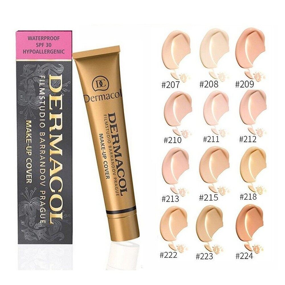 DERMACOL Foundation Matte Waterproof Small Gold Tube Concealer แต่งหน้าหน้า รองพื้นชนิดน้ํา