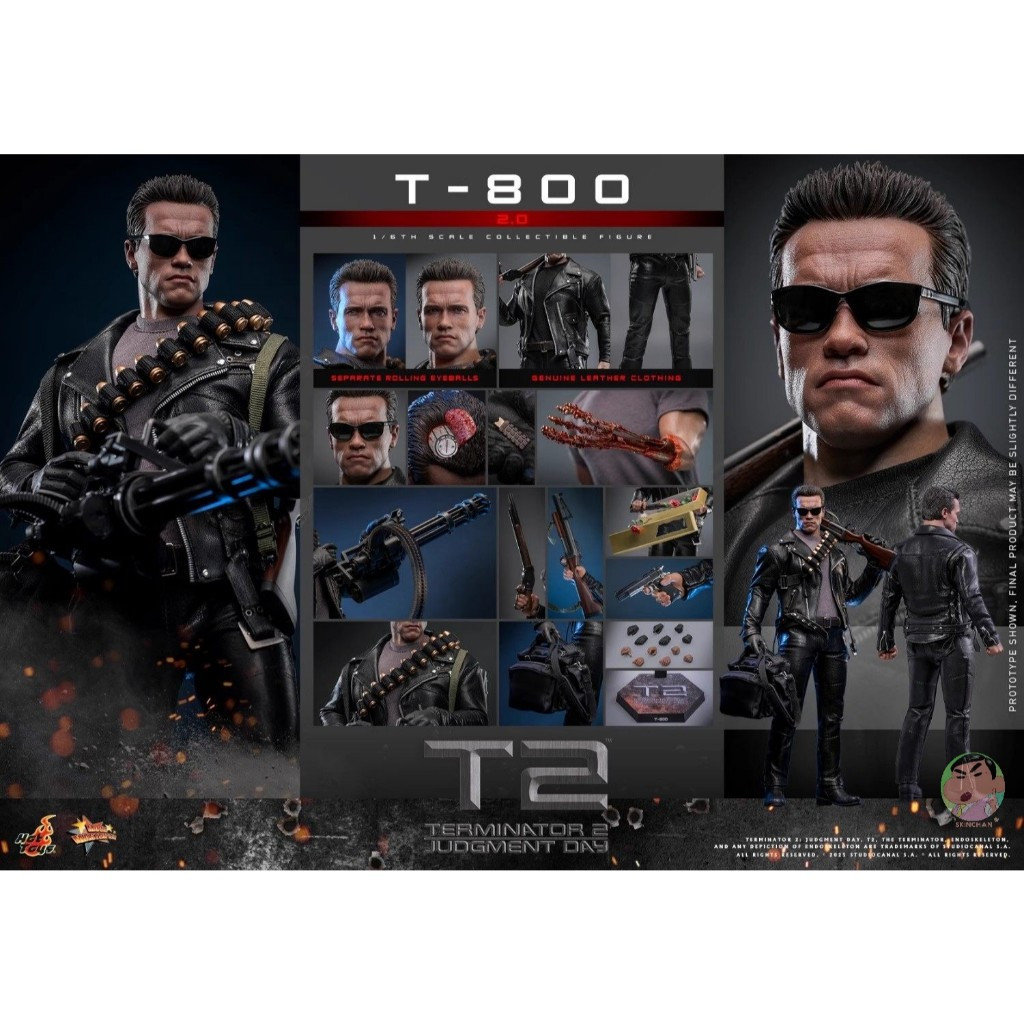 ( ⭕ PRE-ORDER)Hot Toys MMS795 Terminator 2: Judgment Day 1/6th Scale T-800 (2.0) Collectible Figure