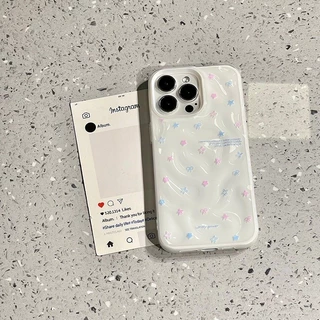 เคสไอโฟน17 โรแมนติกดาวโบว์ผูกนุ่ม สำหรับ IPhone 16 15 11 14 12 13 Pro Max 7 8 Pro XS XR
