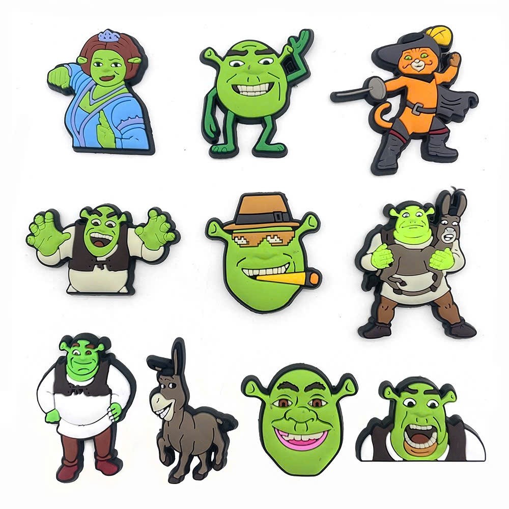 GLOWING CHARM: SHREK GREEN MONSTER - CUTE SLIPPERS CHARM