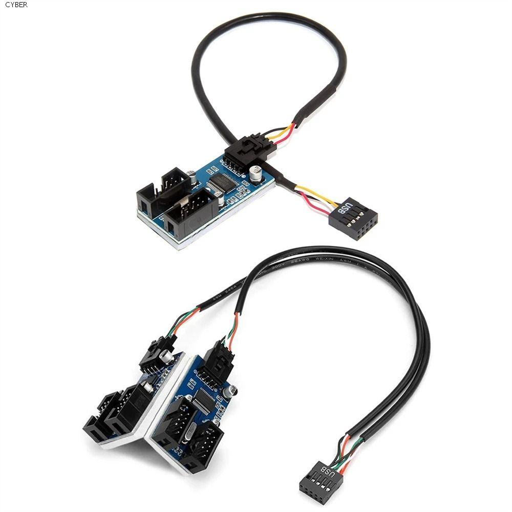 CYBER USB Hub อุปกรณ์คอมพิวเตอร์ชิ้นส่วนคอมพิวเตอร์ HUB Connector 9 Pin Female Header Extension Exte