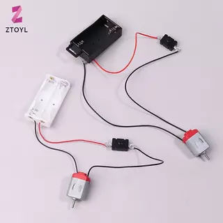 Null Bla สีขาว 130 มอเตอร์ชุด 2xAA แบตเตอรี่และสวิทช์ 16500 RPM Mini DIY อิเล็กทรอนิกส์มอเตอร์วงจรรุ่นชุด null