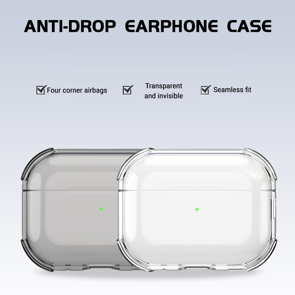 เคสหูฟัง for Airpods 4 3 Case Airpods Pro 2 Pro 3 Case Airpods 1 2 เปลือกหูฟังแบบนุ่มแยกส่วนที่มีความโปร่งใสสูง ทนทาน
