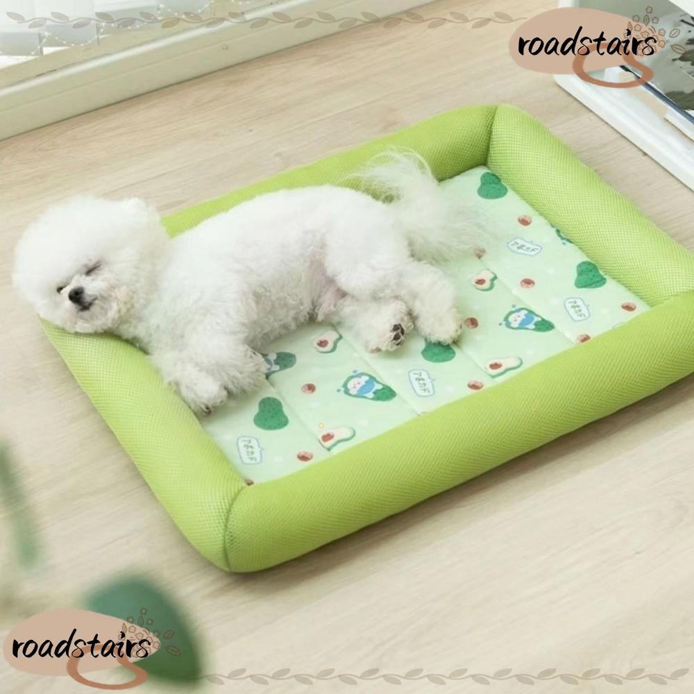 ROADSTAIRS Cooling Puppy Bed, Square Mat กันน้ําฤดูร้อนอุปกรณ์สุนัข,Breathable Non-Slip Bottom Cat B