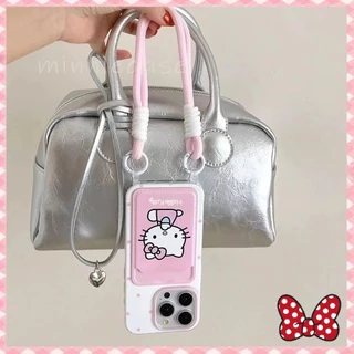 👏MINNIE👏น่ารักโบว์สีชมพูแฟชั่นการ์ตูนดูเดิล เคสสำหรับIPhone 16 15 14 13 12 11 ProMax 7Plus 8 7 Plus X XR XS Max เคสไอโฟน