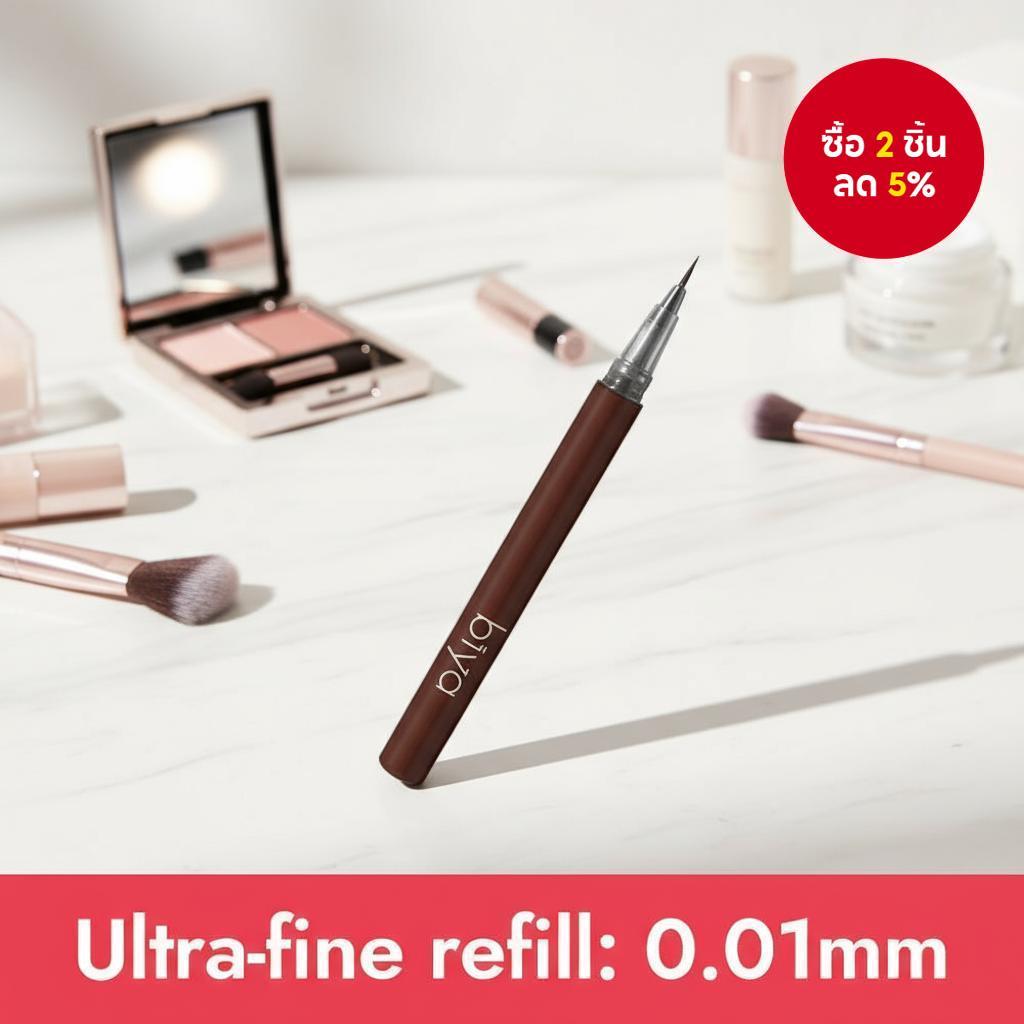 ปากกาเขียนคิ้ว Biya กันน้ํา กันเหงื่อ ติดทนนาน ดินสอเขียนคิ้วธรรมชาติ สําหรับแต่งหน้า