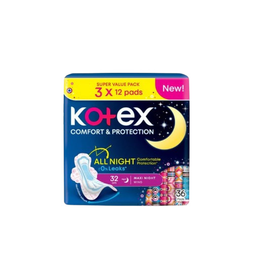 Kotex Soft & Smooth Maxi Night Wing (32ซม./3 x 12s)