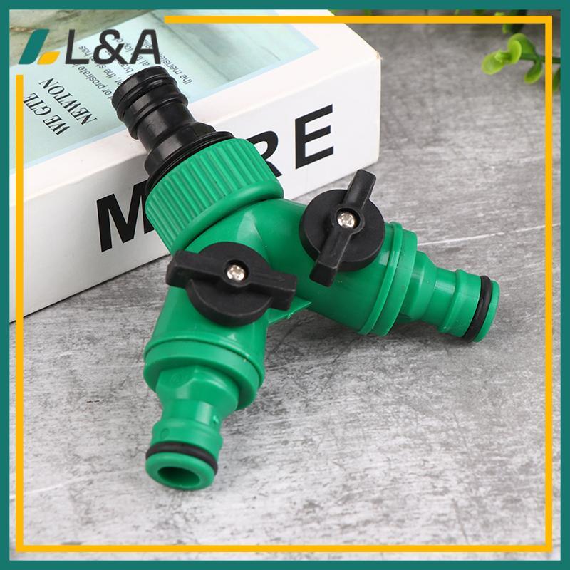 L&A 1 PC 1/2 "สวนชลประทาน Y-รูปพลาสติกน้ํา Splitter ด้ายหญิง 2-Way วาล์วน้ํารดน้ําระบบ Controller Sw