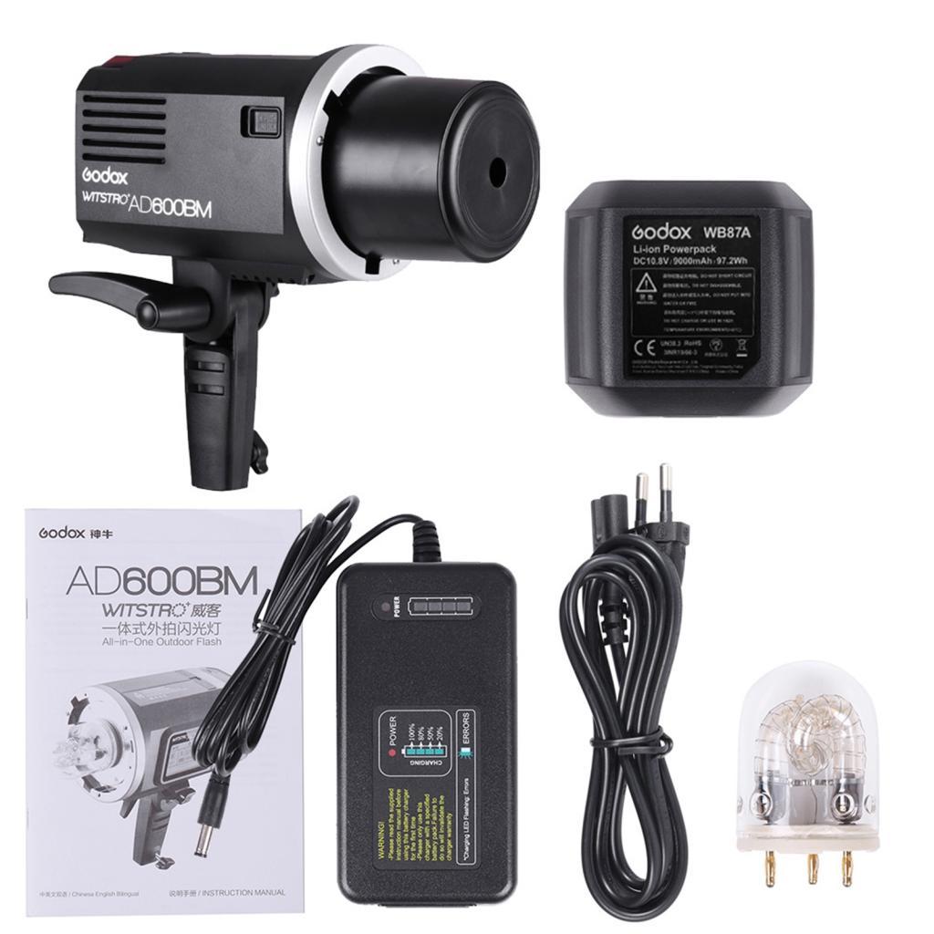 Jiabo AD600BM 600WS GN87 HSS 1/8000s แฟลชกลางแจ้ง Strobe 2.4G ระบบ X ไร้สายพร้อมแบตเตอรี่ 9000mAh
