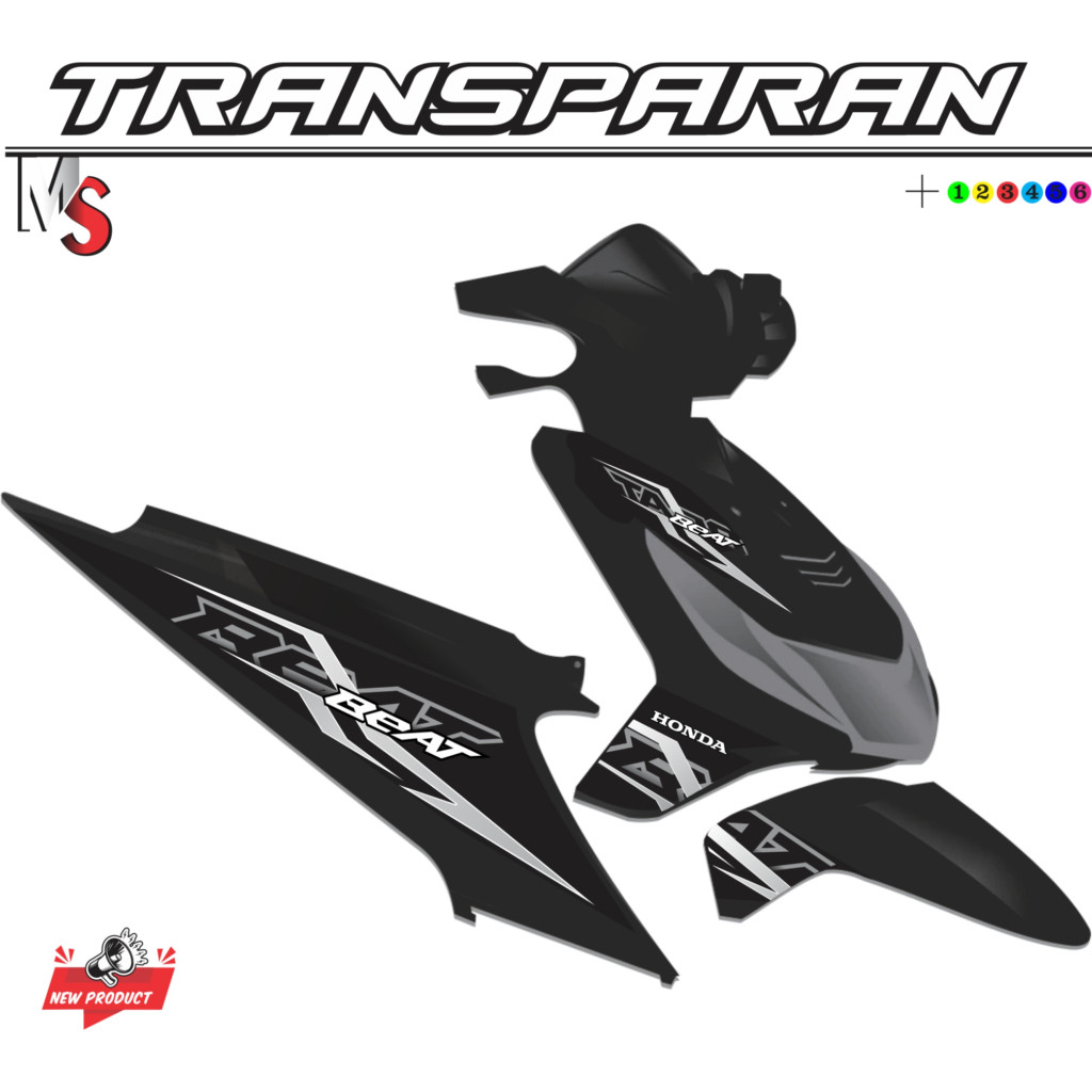 / TRANSPARENT UV STRIPING THAILAND VARIATION BEAT CARBON BK MS002