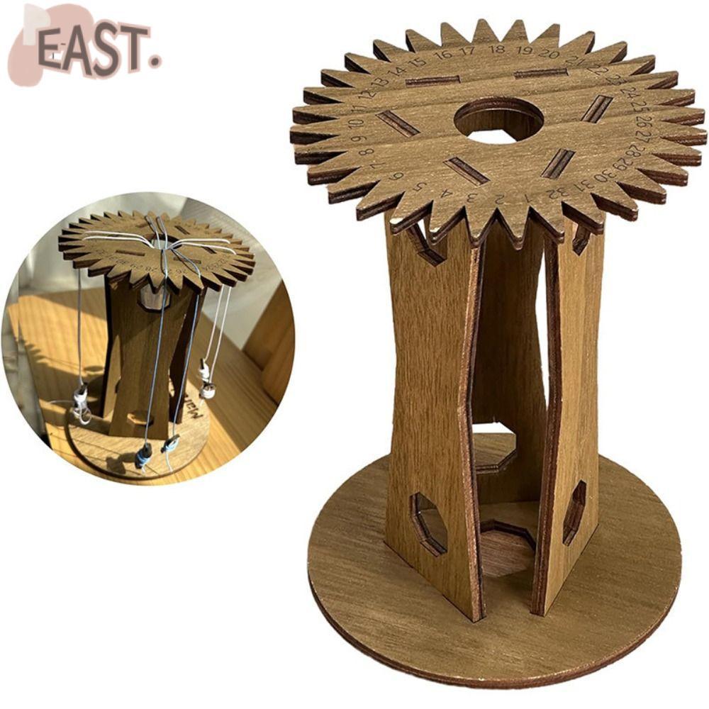 EASTS เชือกมือ Braiding Disk, Handmade แนวตั้ง Kumihimo Marudai Disk, ของขวัญ DIY เชือกไม้ถักเครื่อง