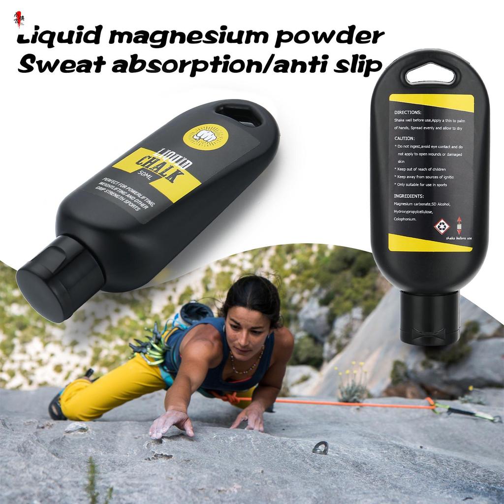 50ml Liquid Sports Gym Chalk Sweat-Resistant Lifting Chalk สําหรับปีนเขา Bouldering ยิมนาสติก