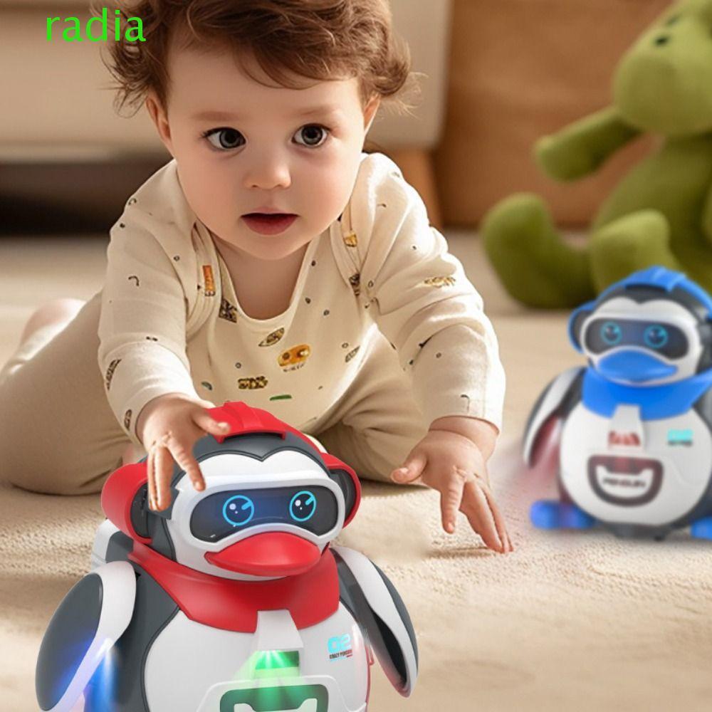 RADIANTZAP Penguin Moving Walking Toy, Electronic Interactive Penguin Dancing Robot Toys, LED กระพริ