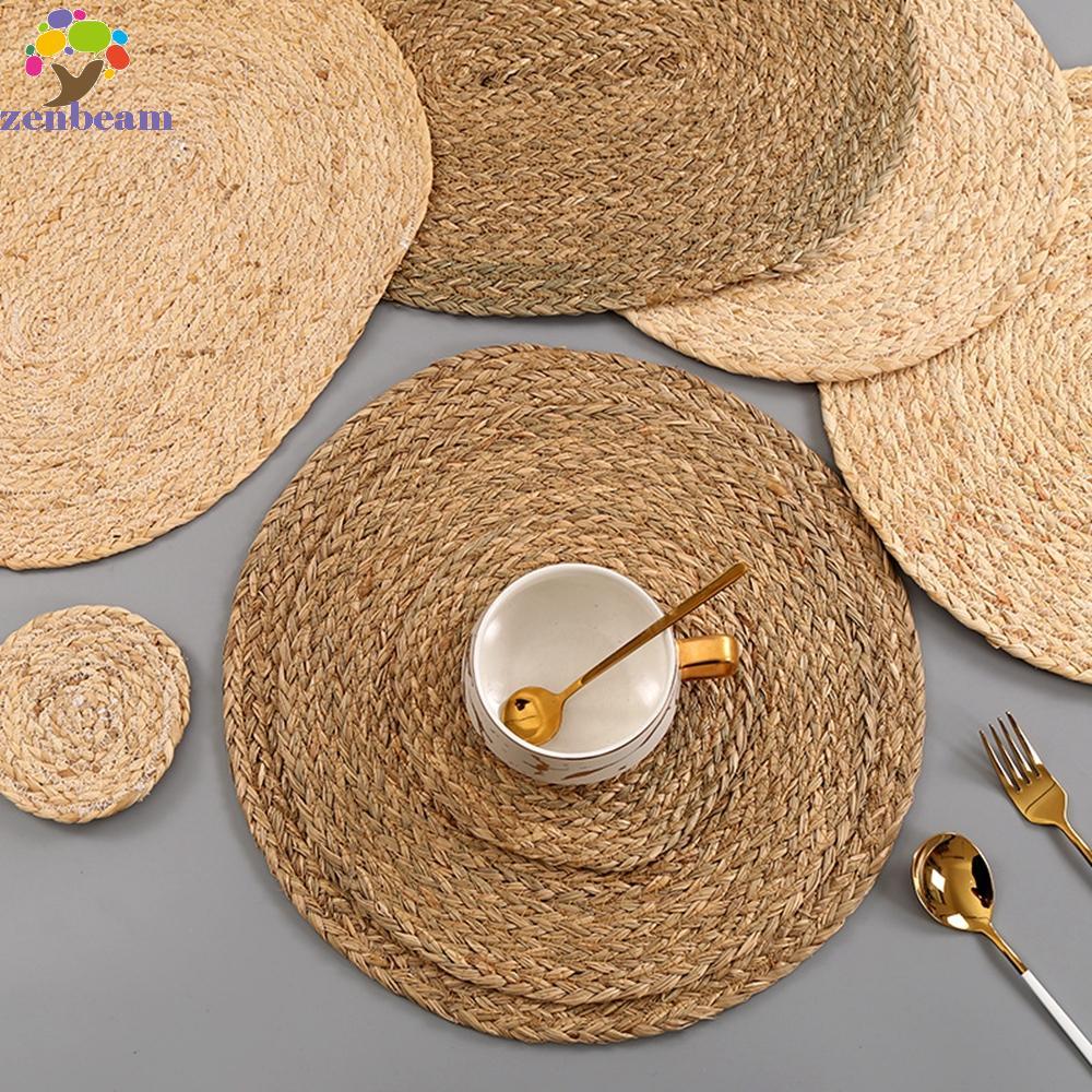 ZENBEAM Placemat Non-slip Corn Hull ตาราง Mats Home N1N Dinner ตาราง Pads