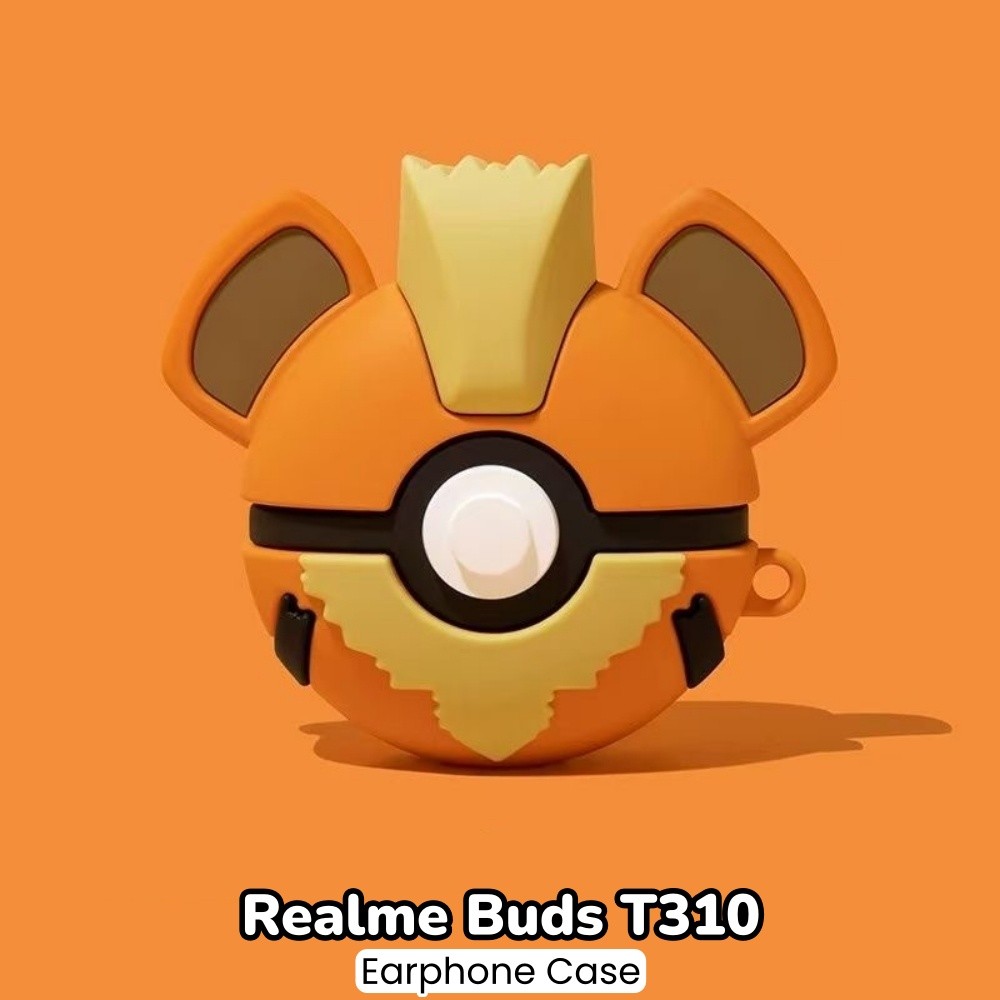ส่วนลดสําหรับ Realme Buds T310 Case Casing Soft Silicone Cute Cartoons Charizard Headphone Case Cove