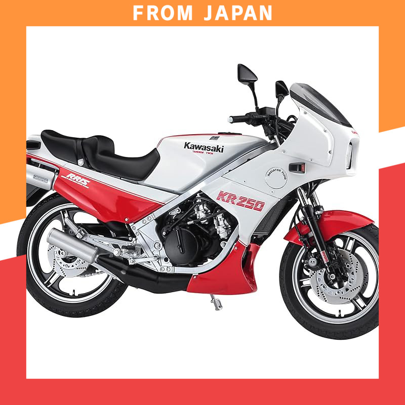 Hasegawa 1/12 Kawasaki KR250 (KR250A) White/Red Color Plastic Model Kit 21745