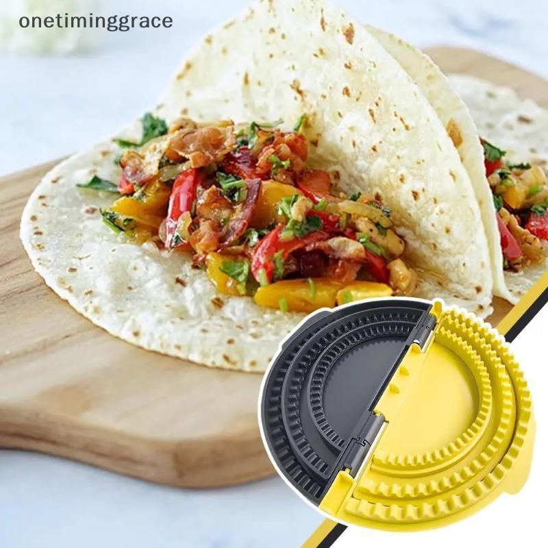 Onetiminggrace 3-in-1 Tortilla Sealer, Tacos Tortilla Crimper Maker, ปรับขนาดได้, สําหรับขนาด 6"-10"