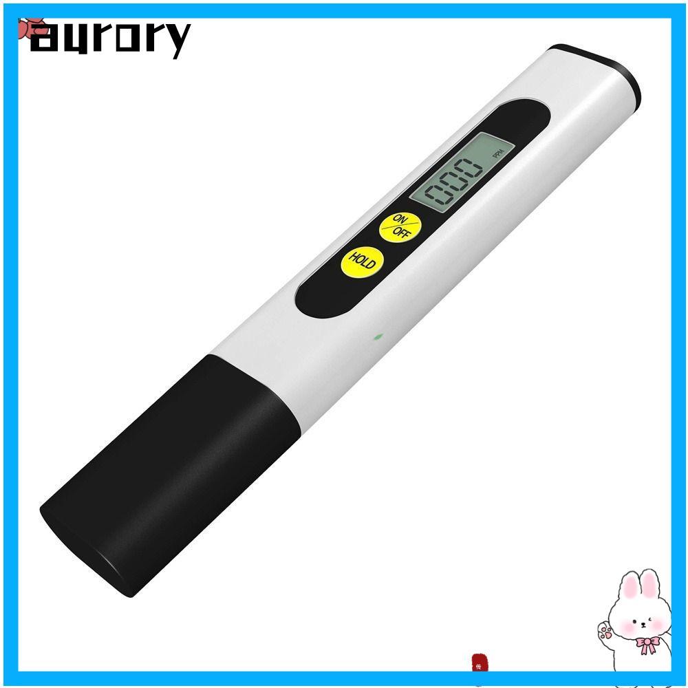 AURORY TDS Meter, 0-9990ppm 1ppm เครื่องทดสอบคุณภาพน้ําดิจิตอล, พลาสติกที่แม่นยําสีขาว 2%-3% 0-9990p