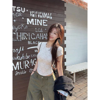 Vogue🌟พร้อมส่ง🌟 ชุดเซ็ท เสื้อแขนสั้น+สายเดี่ยว ลายดอกไม้ ผ้าหนานุ่ม ใส่สบายๆ แมตได้ทุกลุค (FY10191+FY5238)