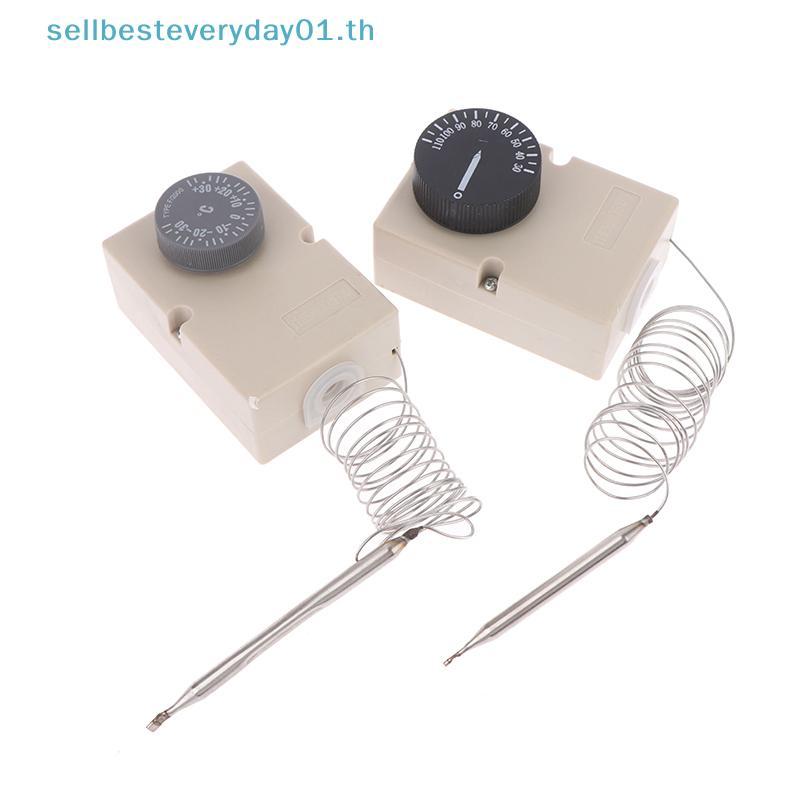 & Sellingbest & สําหรับอุปกรณ์ไฟฟ้าลูกบิดอุณหภูมิสวิตช์เชิงกล Capillary Thermostat 50-300C 0-60C 0-5