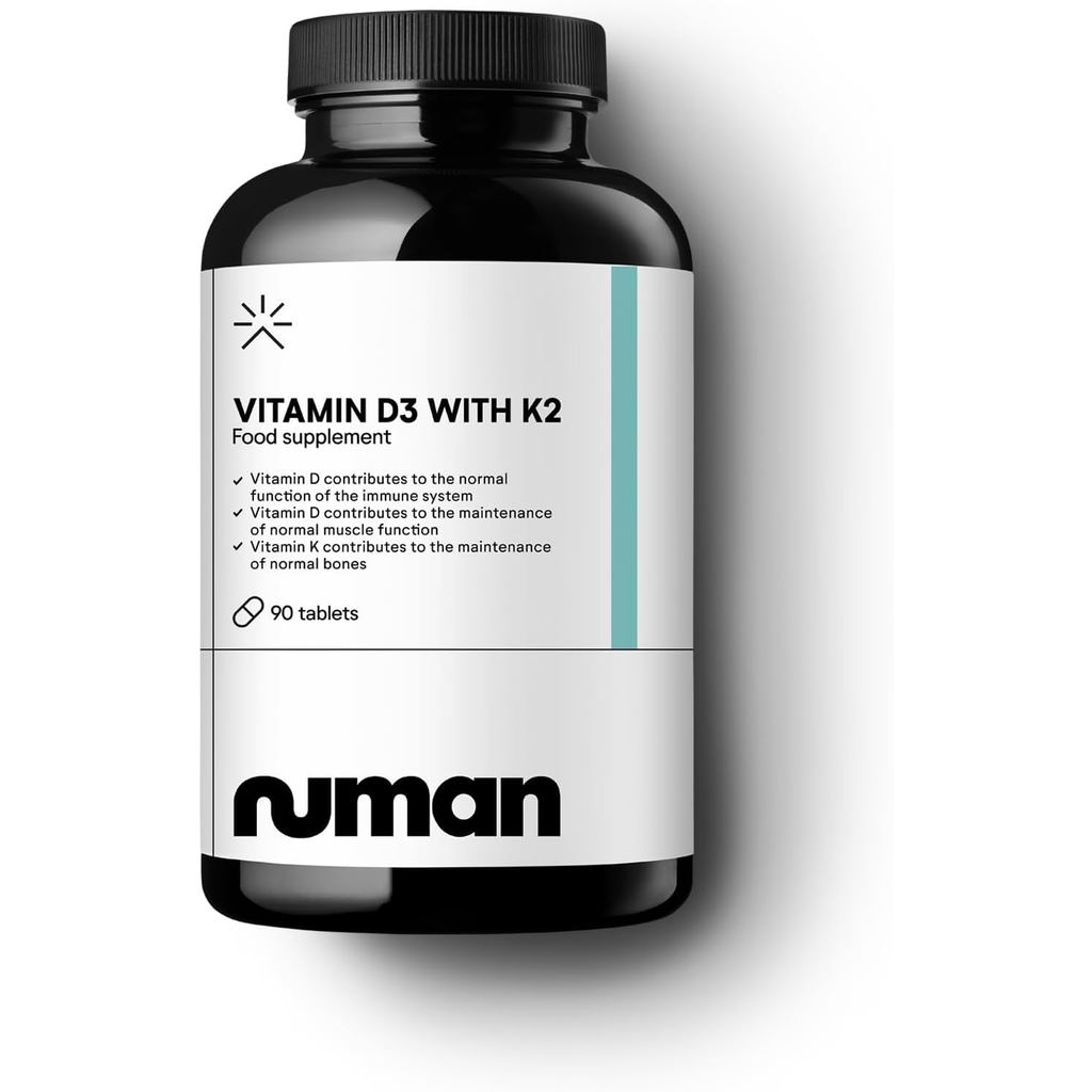 วิตามิน D3 4000IU และ K2 จากสหราชอาณาจักร สำหรับมังสวิรัติ