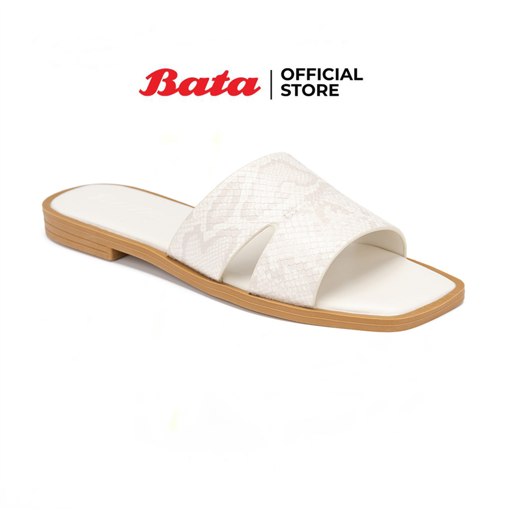 Bata บาจา รองเท้าแตะแฟชั่น แบบสวม ส้นแบน สำหรับผู้หญิง รุ่น ODILIA สีน้ำตาล 5313321 สีดำ 5316321 สีขาว 5310321