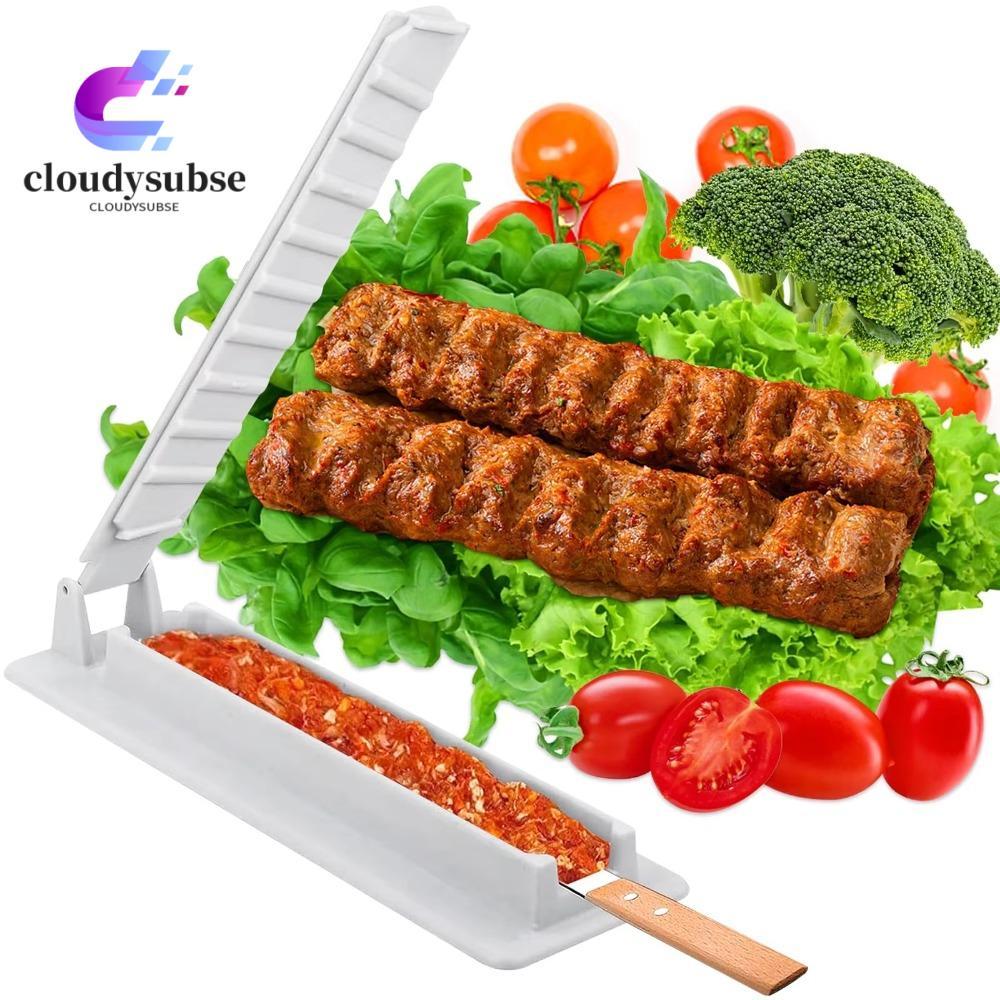 CLOUD Skewers Kebab Maker Grill, Kebab Press Reusable Bbq Meat Skewer| พลาสติก Bbq Skewer Maker แบบพ