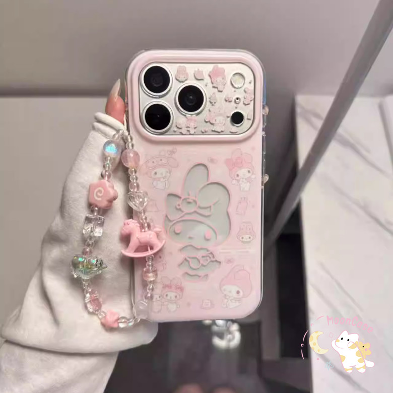 เคสไอโฟน17เหมาะสำหรับ IPhone 12 17 14 13 11 16 15 Pro Max X XR XSMax 14 7 8 15 16 Plus เคสโทรศัพท์ลายหัวใจสีชมพูหวานแหวว