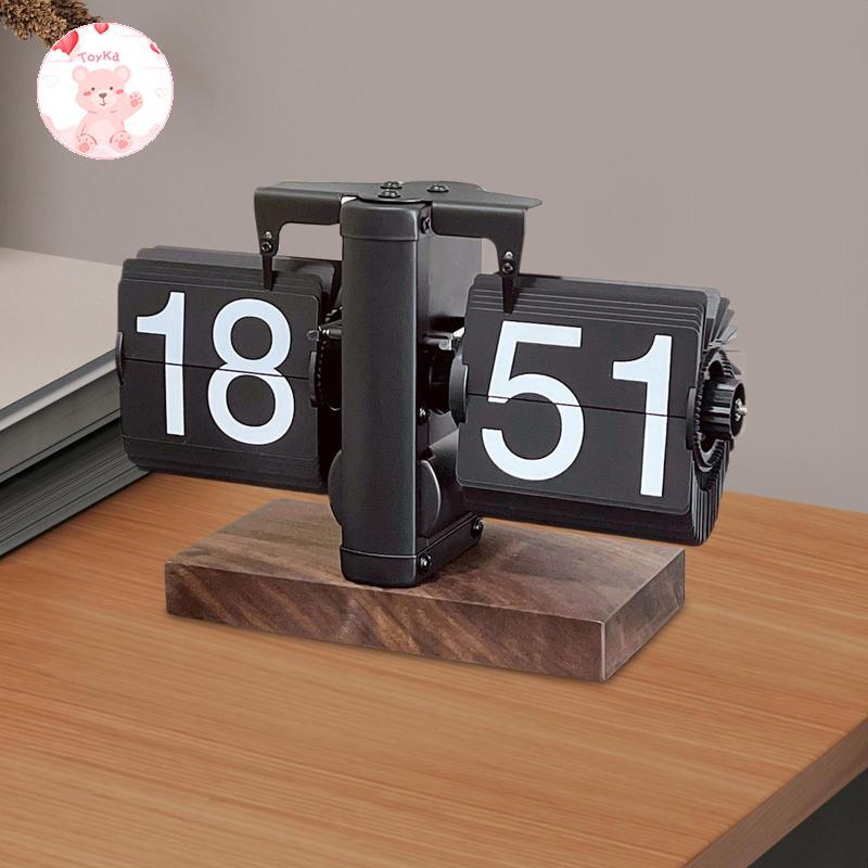 [Whbadguy] Flip Desk Clock Digital Auto Flip Clock Multifunctional Decor Mechanical Flip Clock for B