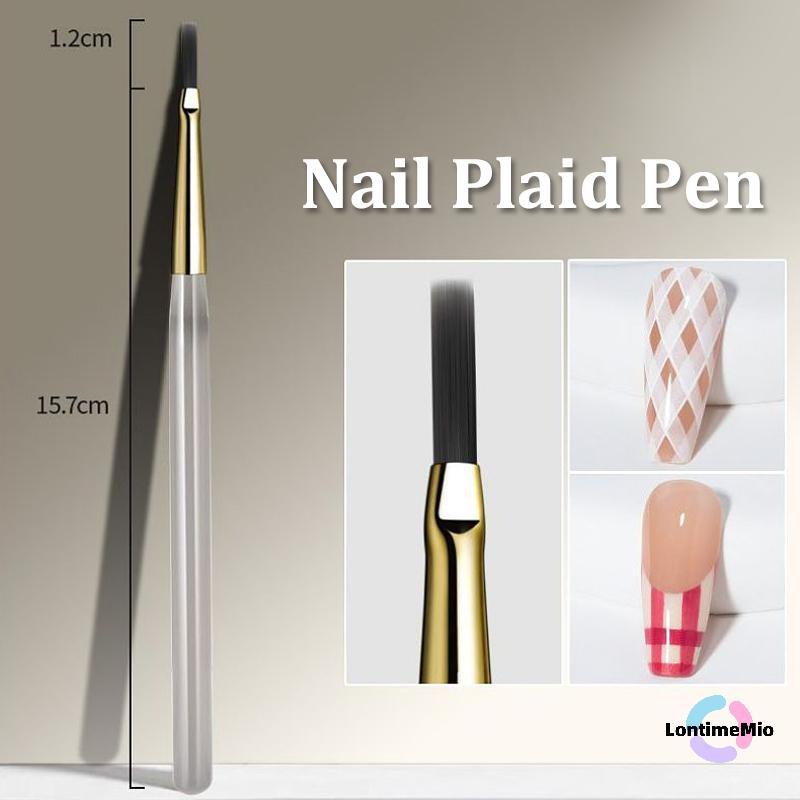 LontimeMio] Nail Art Painting Brush เส้นอะคริลิคปากกาลายตารางดอกไม้ผีเสื้อวาดแปรงสีน้ํา UV Gel DIY Design Nails ใหม่