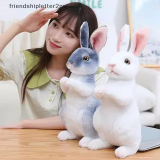 (แฟน) จําลองน่ารักกระต่ายตุ๊กตาขนสมจริง น่ารัก สัตว์อีสเตอร์กระต่ายกระต่ายของเล่นรุ่นของขวัญตกแต่งบ้าน (ไทย)