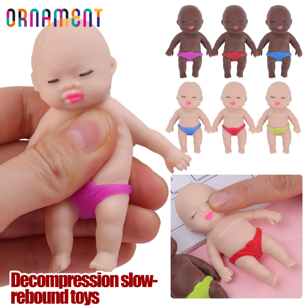 [H&L]1/2/4 ชิ้น Kawaii ของเล่นเด็ก Soft Squishy ตัวเลขตุ๊กตาเด็ก Mini Reborn ตุ๊กตาความเครียดบรรเทาข