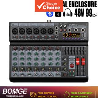 BOMGE เครื่องผสมเสียง 4/6/8 ช่อง พร้อมบลูทูธ 99 DSP, ไฟ Phan…