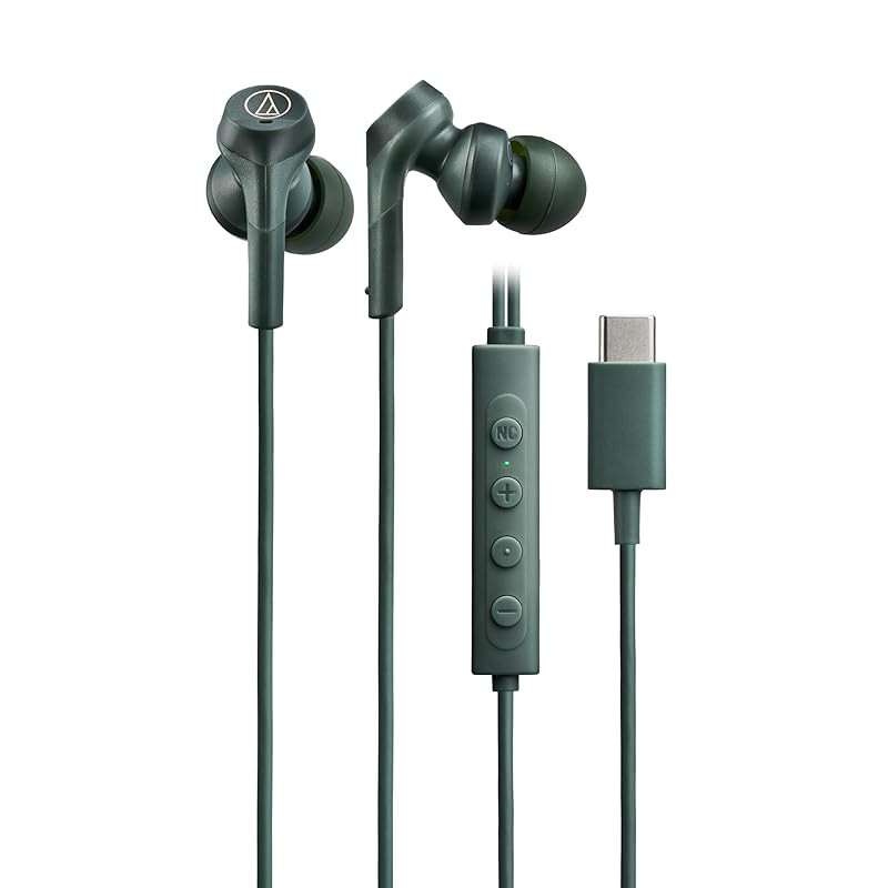 Audio-Technica ATH-CKS330NC Wired Type-C Noise-Canceling In-Ear Headphones with Microphone and Remot
