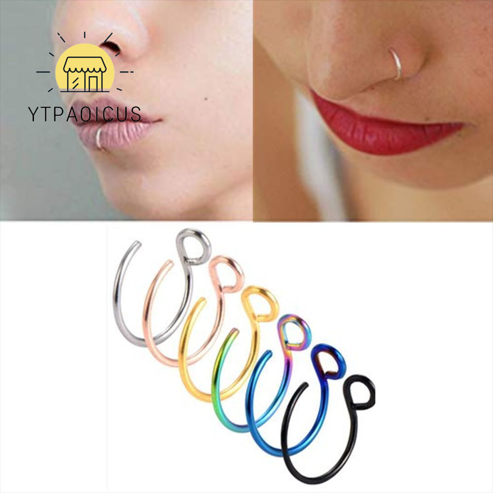 YURUYI 1 PC Non Piercing ปลอม Septum เครื่องประดับ